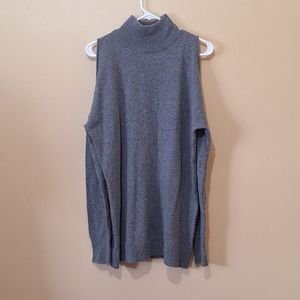 Halogen Gray Cold Shoulder Sweater